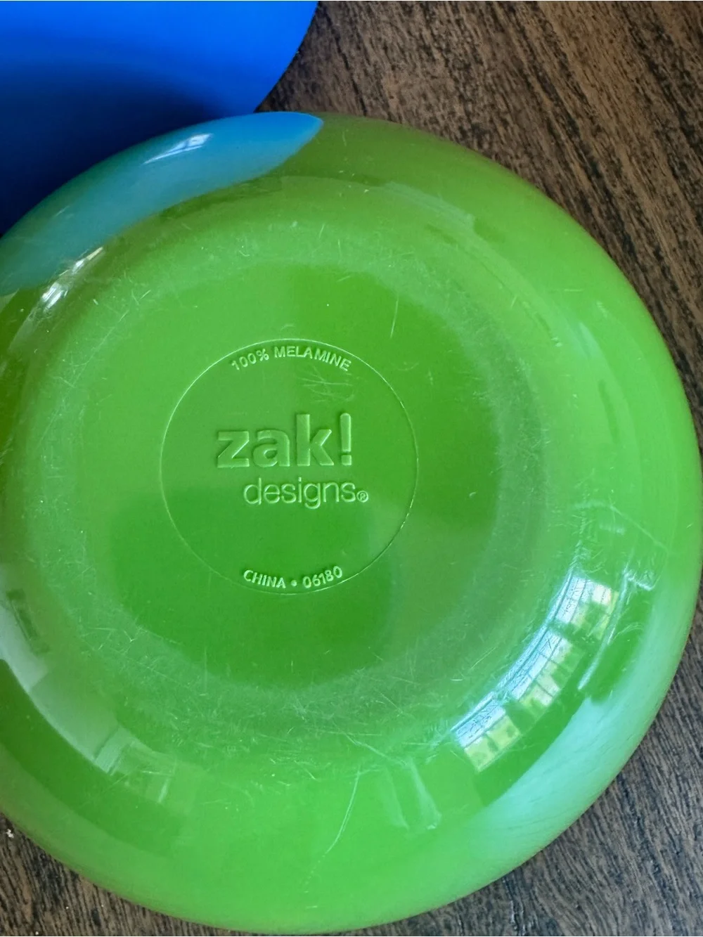 Zak Designs Crate & Barrel Melamine Nesting Bowls Set Blue Green Yellow